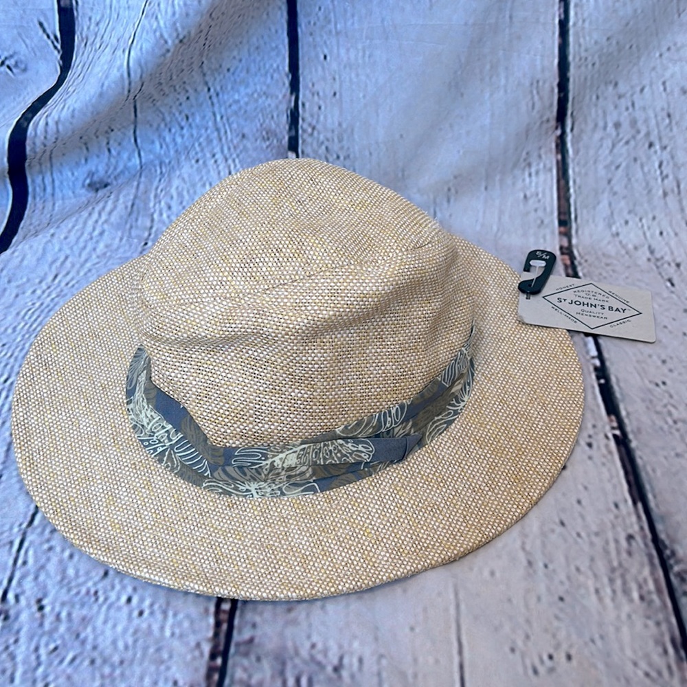 St. John’s Bay Men’s Straw Natural Hat Size Small-Medium Brand New W/Tags